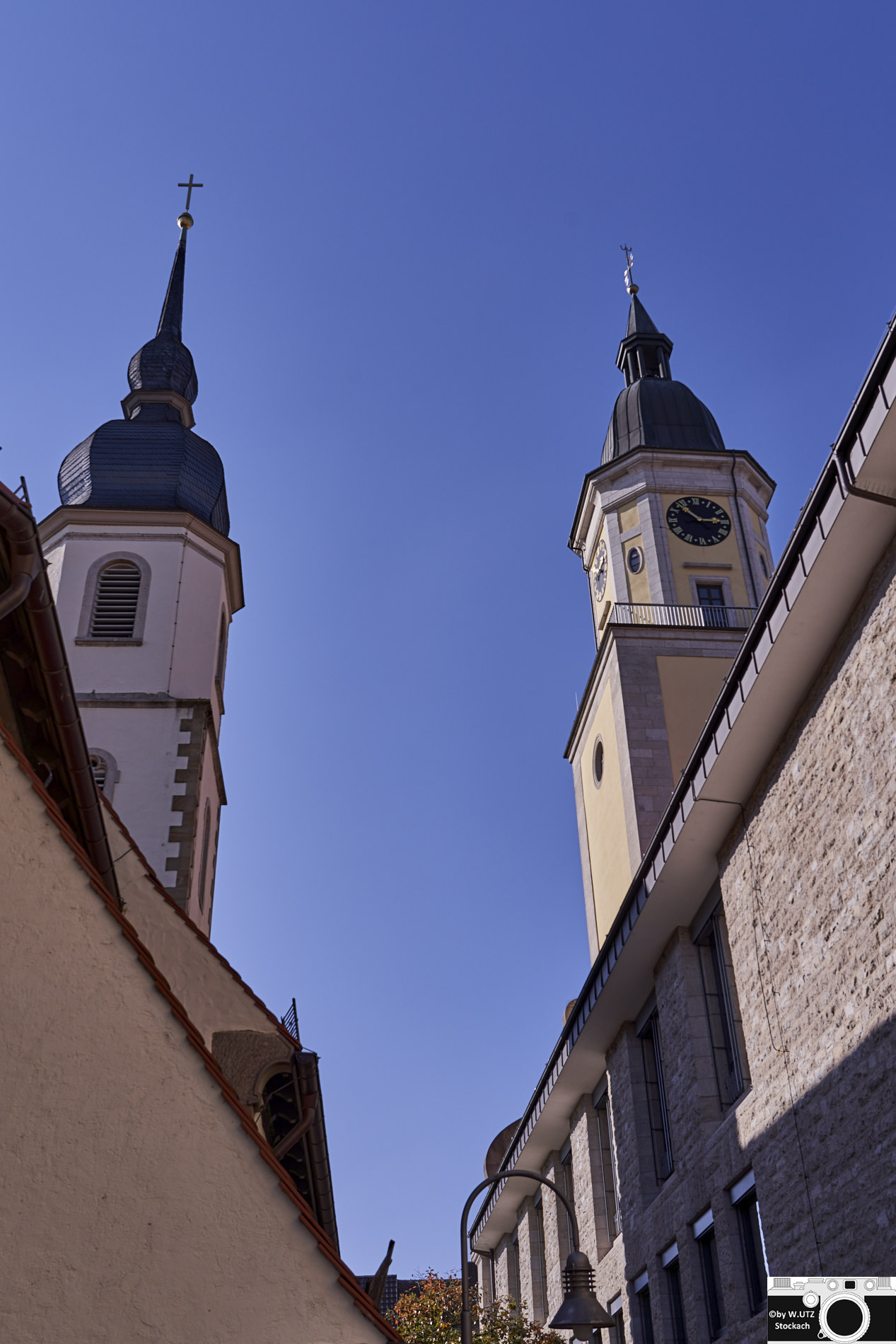 Rathaus und Kirche Crailsheim/Hohenlohe
